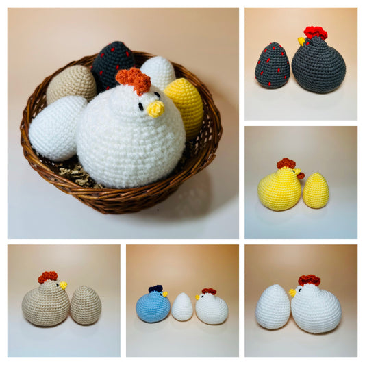 Stardew Valley-inspired Chickens CROCHET PLUSHIES