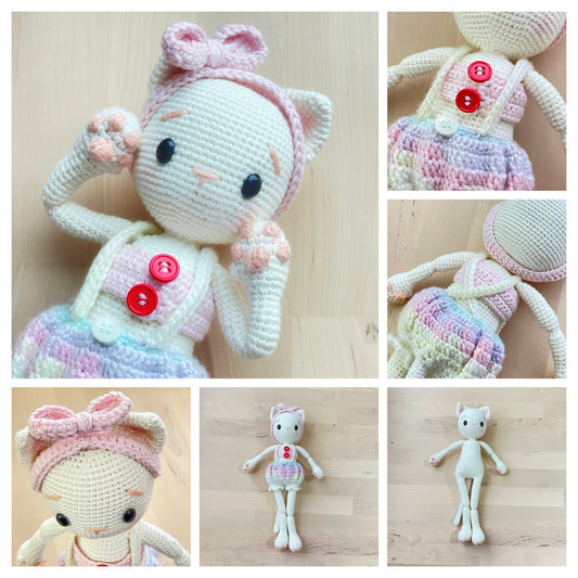 Mia the Cat CROCHET DOLL