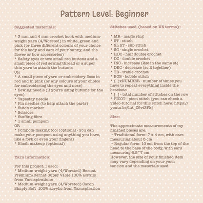 Yuki Usagi ~The Snow Rabbit and the Bunny Gang~ DIGITAL CROCHET PATTERN